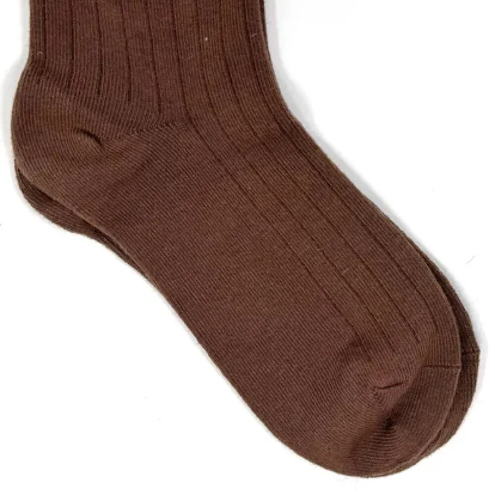 NWT Summer Picnic Brown Watermelon Embroidered Ruffle Socks